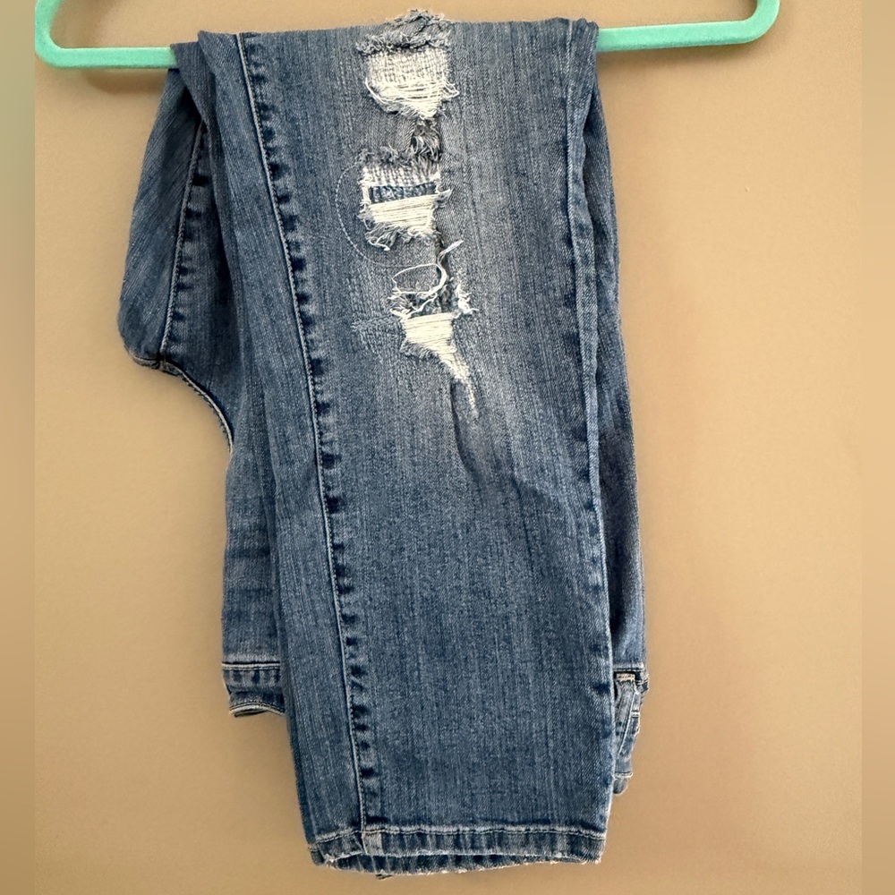 Torrid Blue Distressed Boyfriend Jeans - Picture 6 of 9